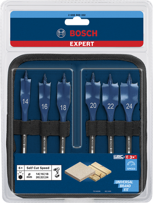 Bosch EXPERT Self Cut Speed flatfräsborrsats 6 delar