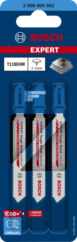 Bosch EXPERT Tough Metal medium Sticksågblad T118EHM 3st