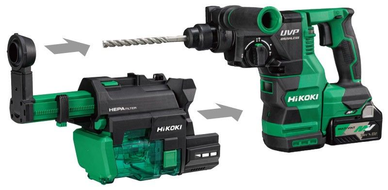 HiKOKI DH3628DA Kombihammare 36V (2x2,5Ah) Inkl Dammutsug