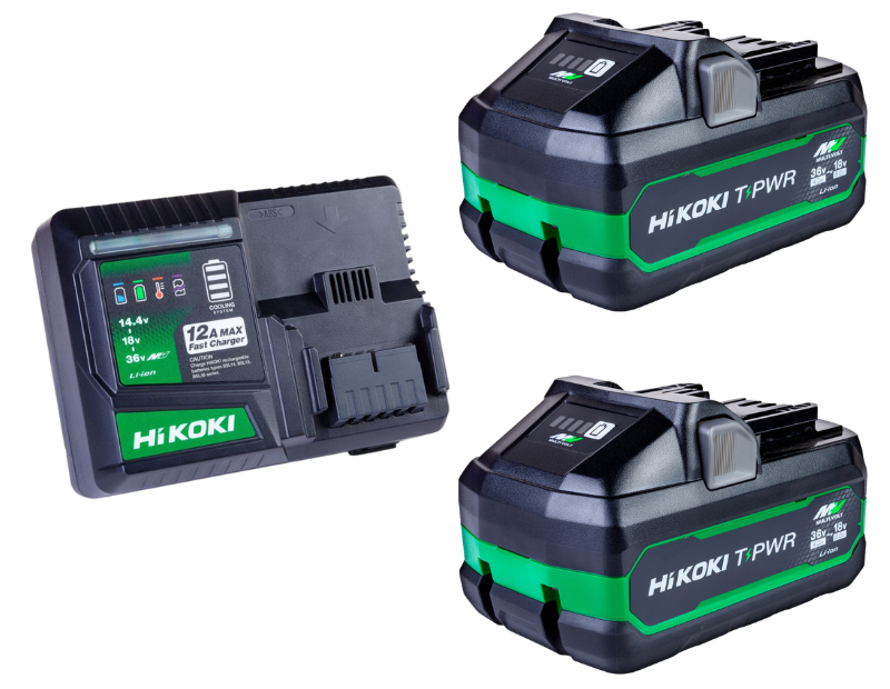 HiKOKI Laddpaket 36V/18V Multivolt BSL3640MVT (2x4,0Ah/8,0Ah)