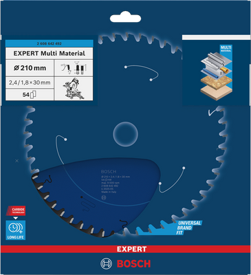 Bosch EXPERT Multi Material Sågklinga 210x2,4/1,8x30mm 54T