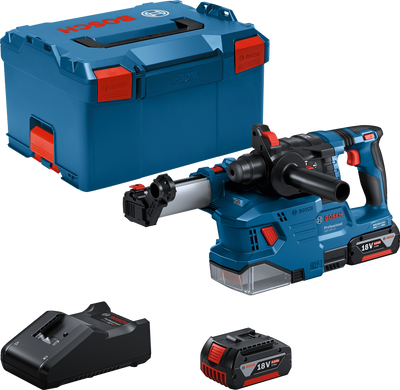 Bosch GBH 18V-22 Borrhammare 18V m. Dammutsug (2x4,0Ah)