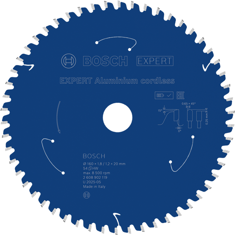 Bosch EXPERT Aluminium Cirkelsågklinga 160x1,8/1,2x20mm 54T