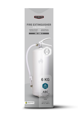 Housegard PE6HR-A Pulversläckare Vit 6kg