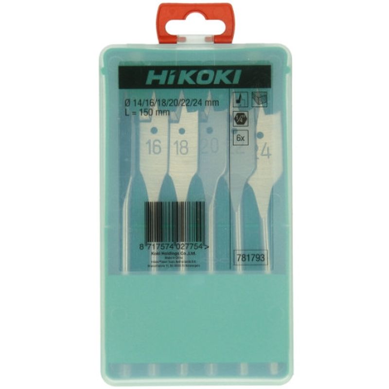 HiKOKI Flatborrset 6 delar