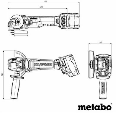 Metabo W 18 LT BL 11-125 Vinkelslip 125mm 18V