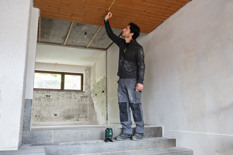 Bosch GCL 12V-50-22 CG Krysslaser m. Lodpunkter Grön 12V (1x2,0Ah)