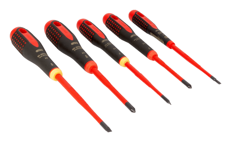 Bahco BE-9881SL Skruvmejselsats Ergo 5 delar 1000V