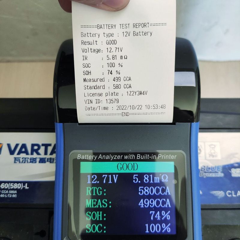 Batteritestare med skrivare TM990A