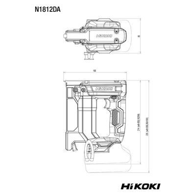 HiKOKI N1812DA Klammerpistol 18V <13mm