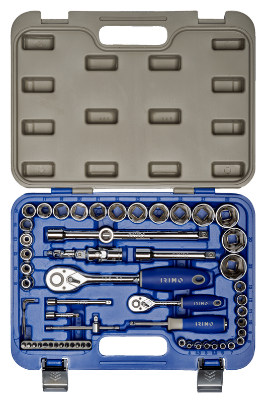 IRIMO Hylsnyckelsats 1/2" & 1/4" 58 delar