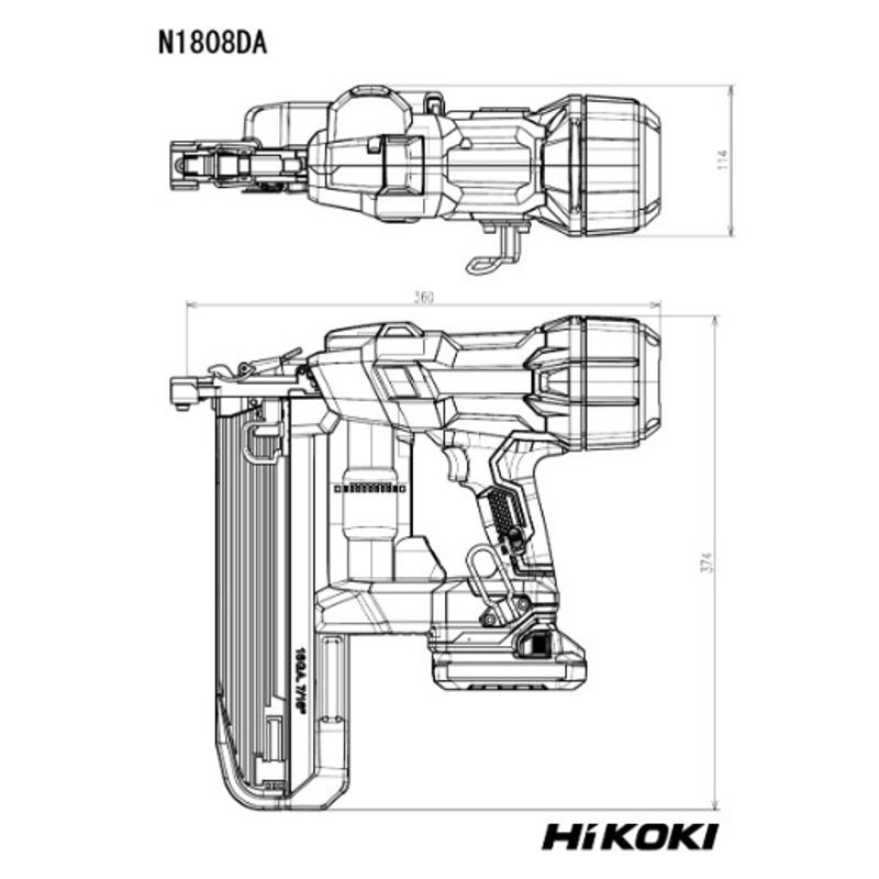 HiKOKI N1808DA Klammerpistol 18V