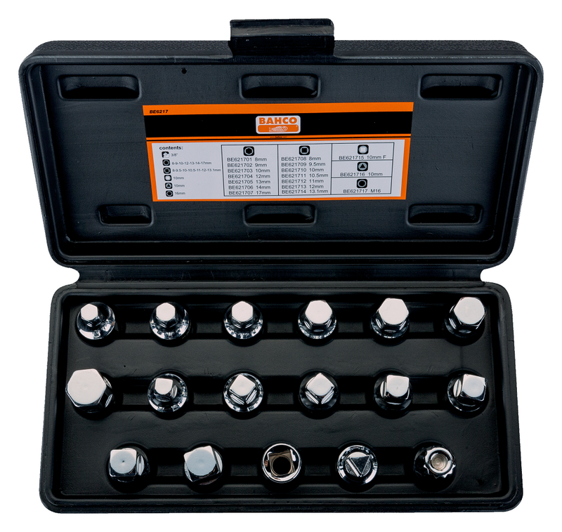 Bahco BE6217 Hylssats till Oljeplugg 3/8" 17 delar