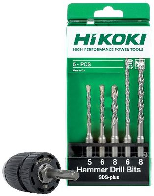 HiKOKI Chuckset Adapter 5st Borr SDS-plus