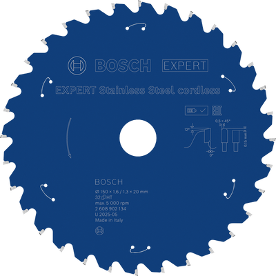 Bosch EXPERT Stainless Steel Cirkelsågklinga 150x1,6/1,3x20mm 32T