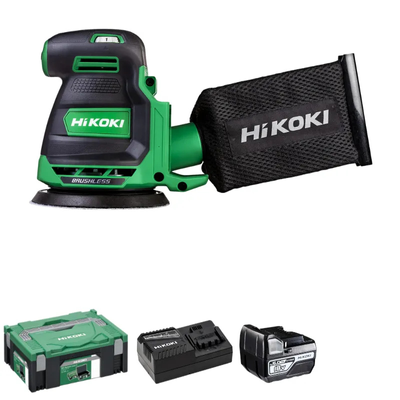 HiKOKI SV1813DA Excenterslip 125mm 18V (1x5,0Ah) Inkl 10st slippapper