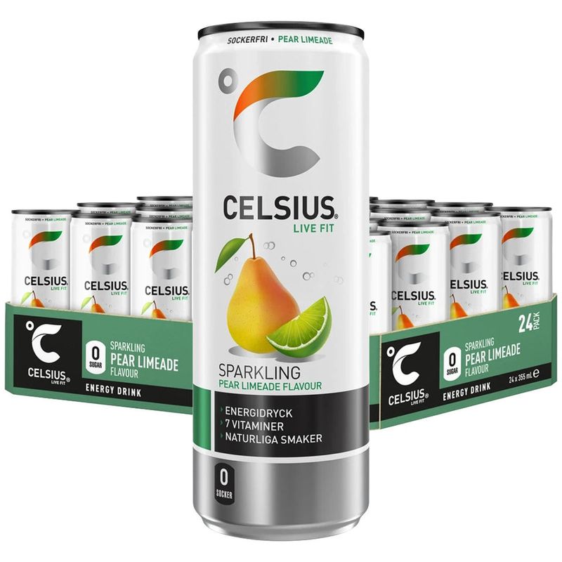 Celsius Pear Limeade 24x355ml