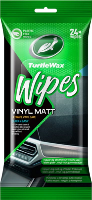 Turtle Wax Vinyl Matt Wipes 24st Flatpack Vinylrengöring