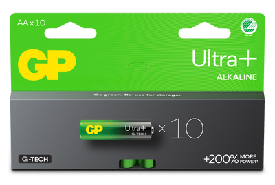 GP Batteries Ultra Plus Alkaline AA G-TECH 10-pack