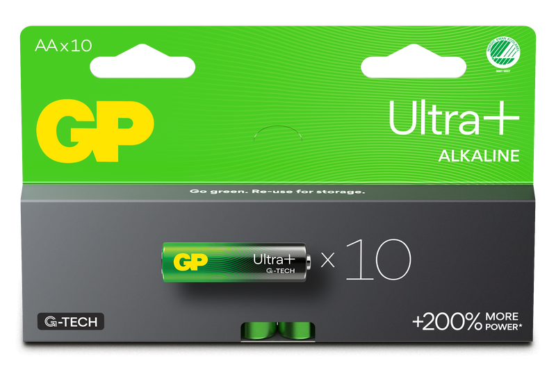 GP Batteries Ultra Plus Alkaline AA G-TECH 10-pack