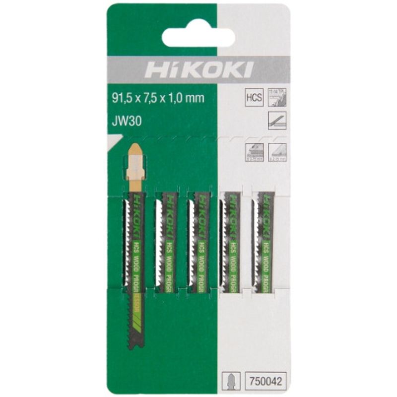 HiKOKI JW30 Sticksågsblad Trä 91,5x7,5mm (11-14TPI) 5st