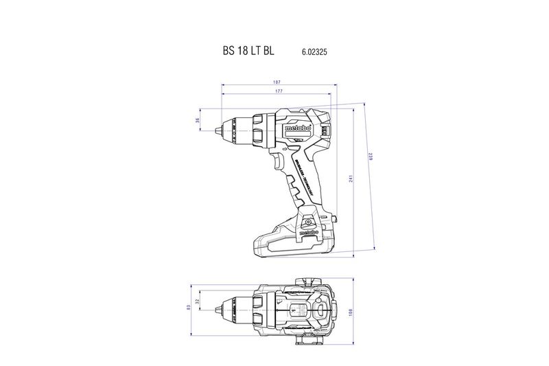 Metabo BS 18 LT BL Borrskruvdragare 18V (2x5,2Ah)
