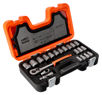 Bahco S240 Hylsnyckelsats 1/2" 24 delar