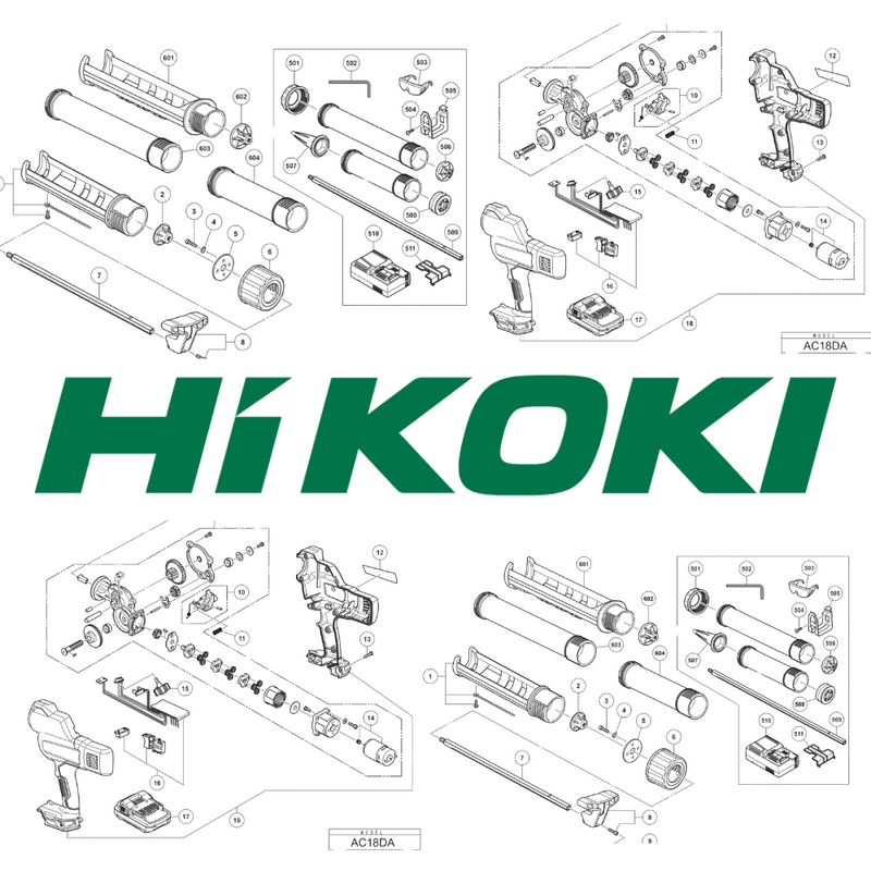 HiKOKI WH18DBDL2 Housing Set (A+B)