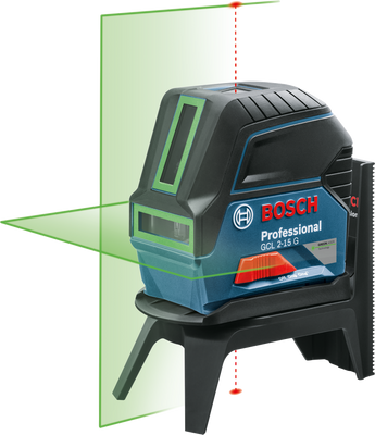 Bosch GCL 2-15 G Krysslaser m. Lodpunkter Grön