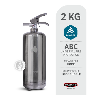 Housegard PE2HR-B Pulversläckare Steel 2 kg
