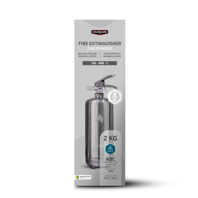 Housegard PE2HR-B Pulversläckare Steel 2 kg