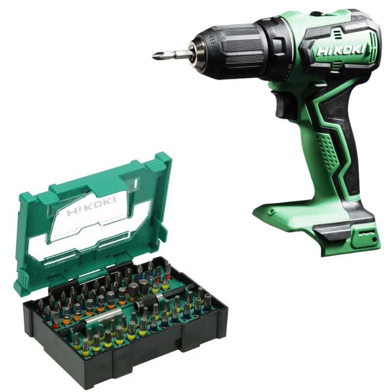 HiKOKI Bitssats 60 delar (BOX II) inkl. DS18DD Skruvdragare