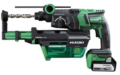 HiKOKI DH18DPC Kombihammare 18V Med Dammkassett (2x5,0Ah)