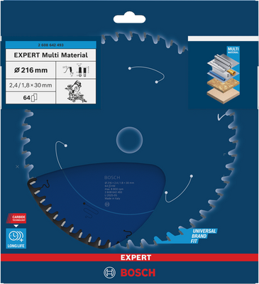 Bosch EXPERT Multi Material Sågklinga 216x2,4/1,8x30mm 64T
