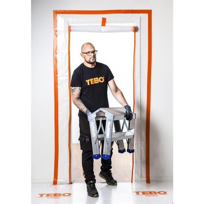 TEBO Cover Dammdörr Blixtlås "2 x I" Plast 215x120cm