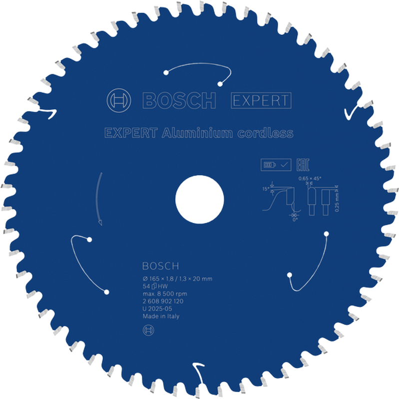 Bosch EXPERT Aluminium Cirkelsågklinga 165x1,8/1,3x20mm 54T