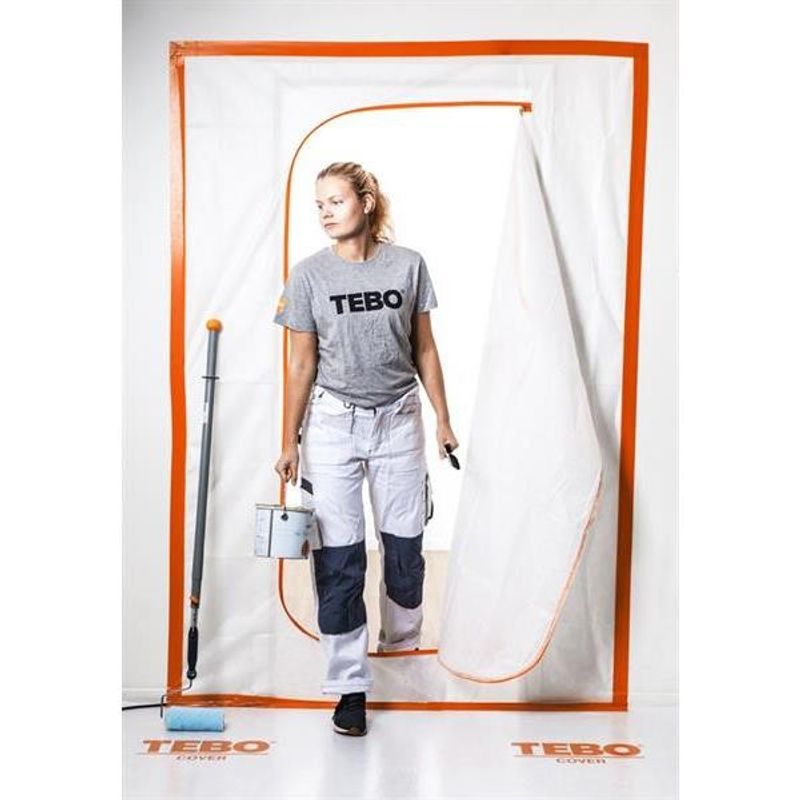TEBO Cover Dammdörr Blixtlås "C" Andningsbar Nonwoven 220x150cm