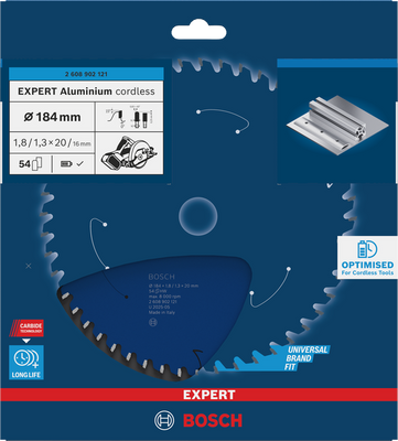 Bosch EXPERT Aluminium Cirkelsågklinga 184x1,8/1,3x20mm 54T