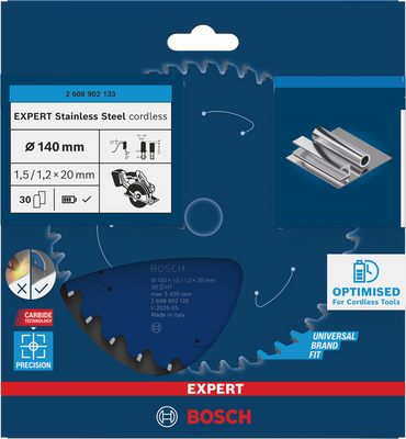 Bosch EXPERT Stainless Steel Cirkelsågklinga 140x1,5/1,2x20mm 30T