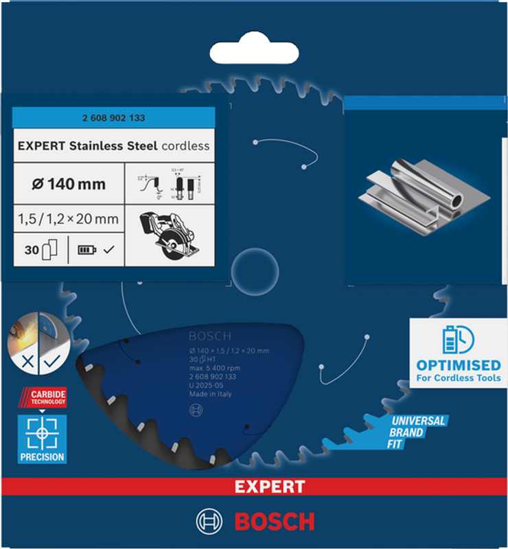 Bosch EXPERT Stainless Steel Cirkelsågklinga 140x1,5/1,2x20mm 30T