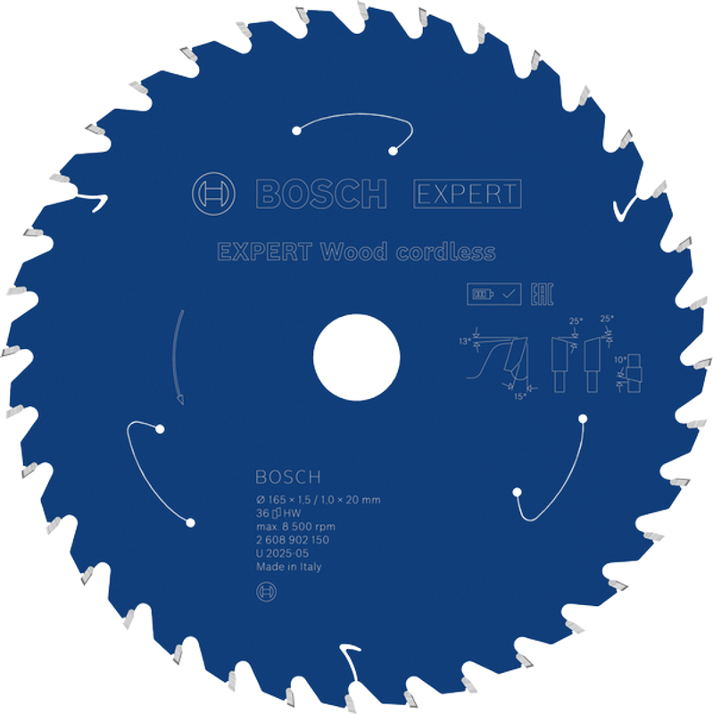 Bosch EXPERT Wood Cirkelsågklinga 165x1,5/1x20mm 36T
