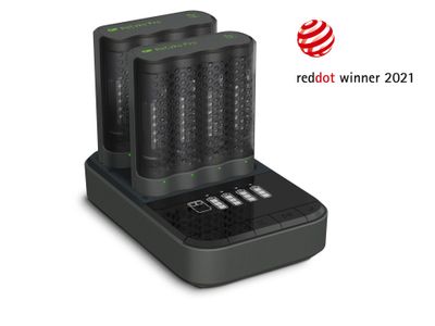 GP ReCyko 2st Hållare med Laddstation inklusive 8st AA 2000mAh Uppladdningsbara Batterier
