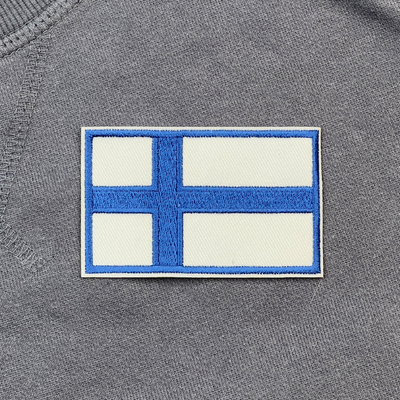 Finsk flag - Tekstilmærke
