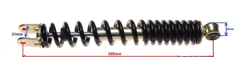 Stötdämpare 305mm Kina Scooter 50cc