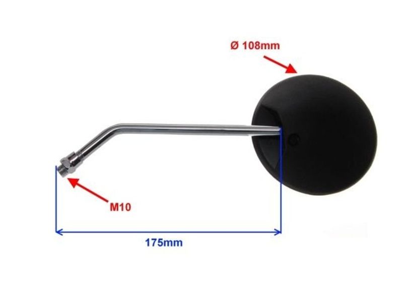 Backspegel M10 Rund