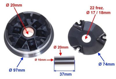 Variatorkoppling Racing 16mm TGB