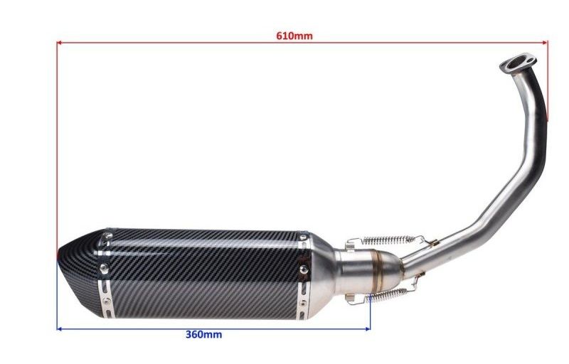 Avgasrör Trim GY6 125cc Kina Scooter