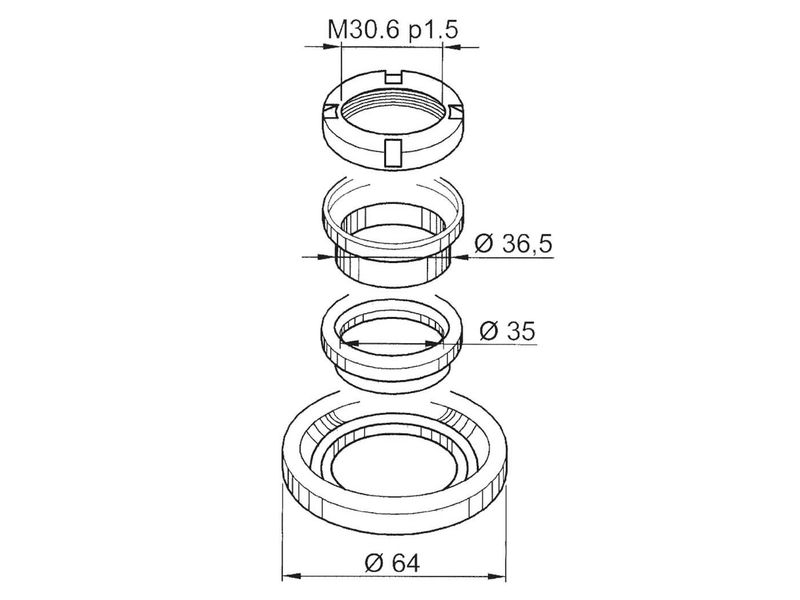 Styrlagersats Piaggio/Vespa/Gilera 50-200cc