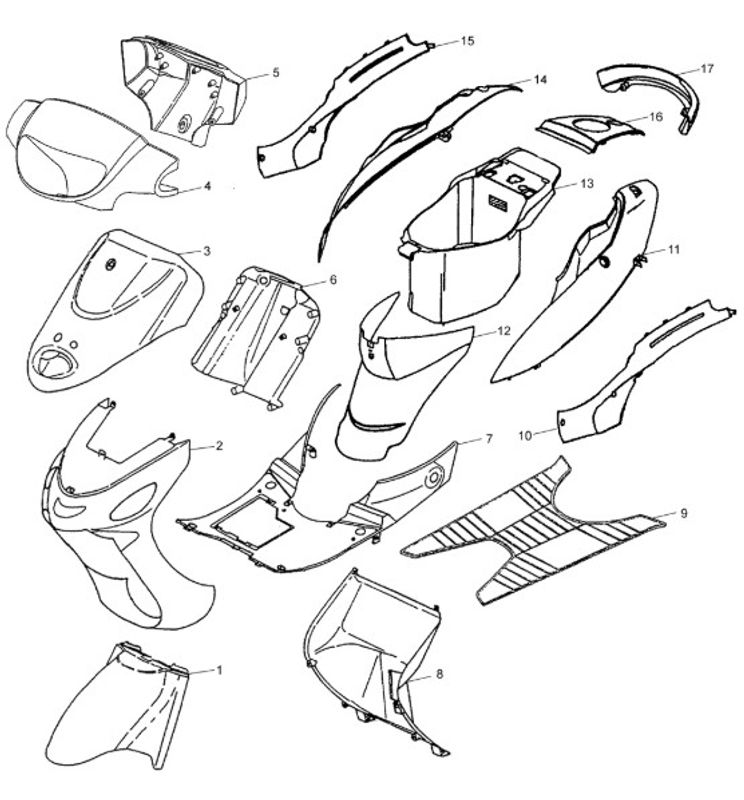 Framskärm Kina Scooter Standard (QT-9)