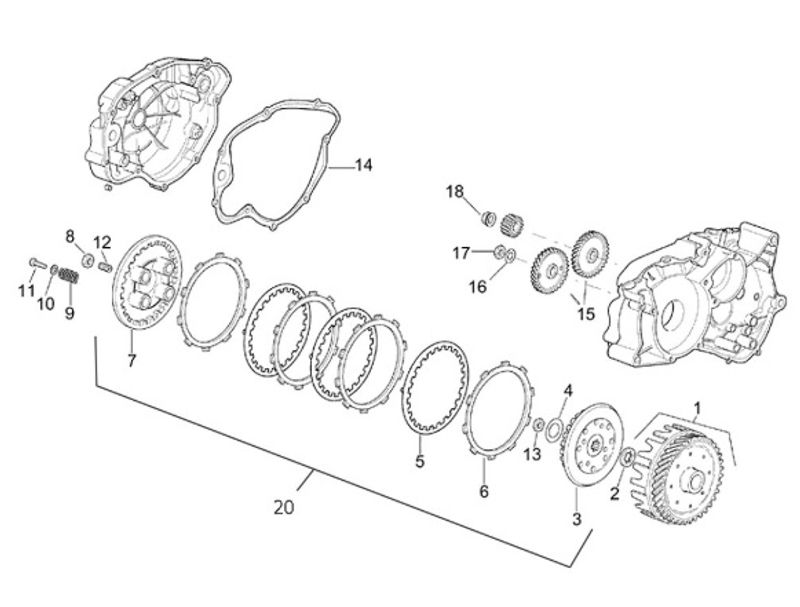 Mutter Koppling Minarelli AM6